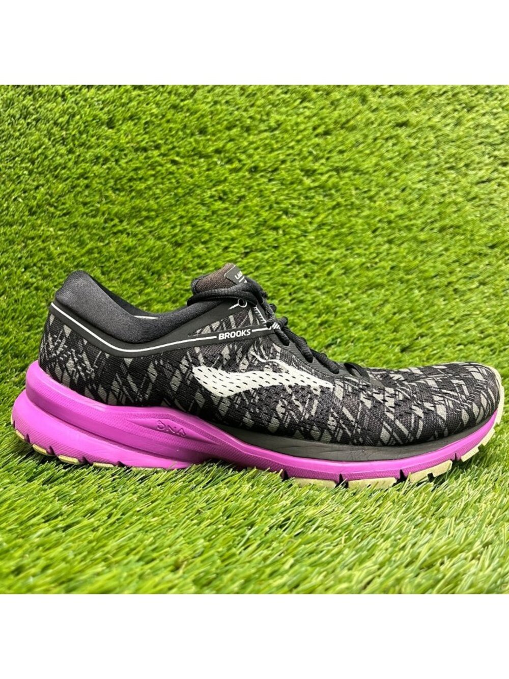 Brooks Launch 5 Womens Size 10 Black Purple Gray Athletic Running Shoes Sneakers